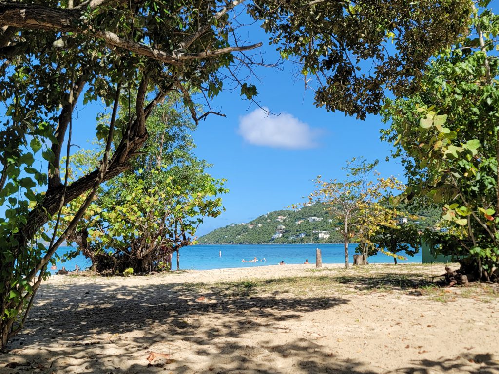 A tropical beach on St. Thomas
